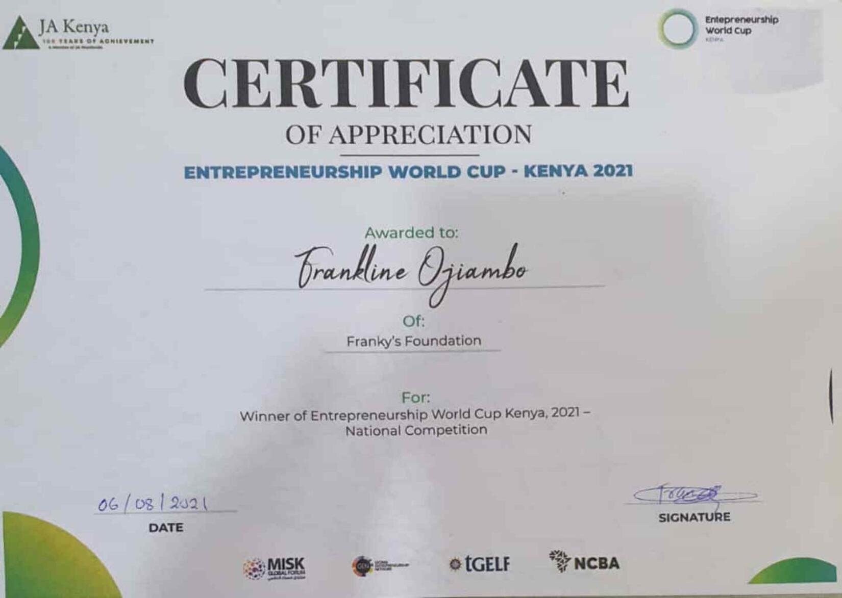 Entrepreneurship World Cup Kenya Winner 2021